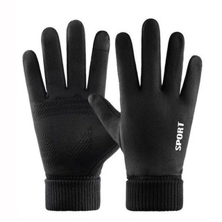 Găng tay nam chống nắng da cao cấp cảm ứng điện thoại cực nhạy lót lông TOPEE GTP-001