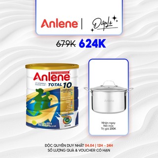 Sữa bột bổ sung dinh dưỡng Anlene Total 10 lon 800g + Tặng Nồi Inox Anlene