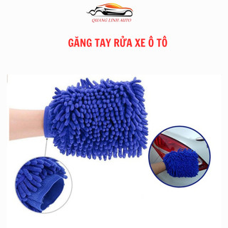 Găng tay san hô rửa xe ô tô, găng tay sợi microfiber rửa xe hơi