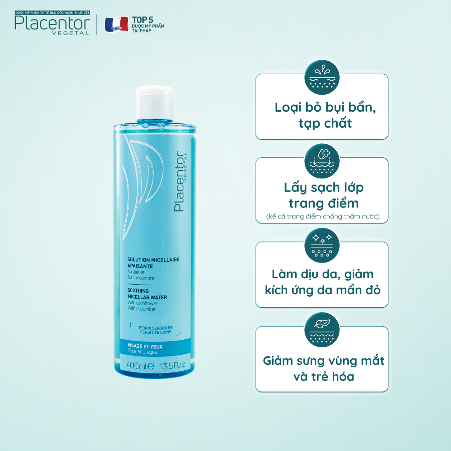 Bộ đôi nước tẩy trang dành cho mọi loại da Placentor Micellar Water