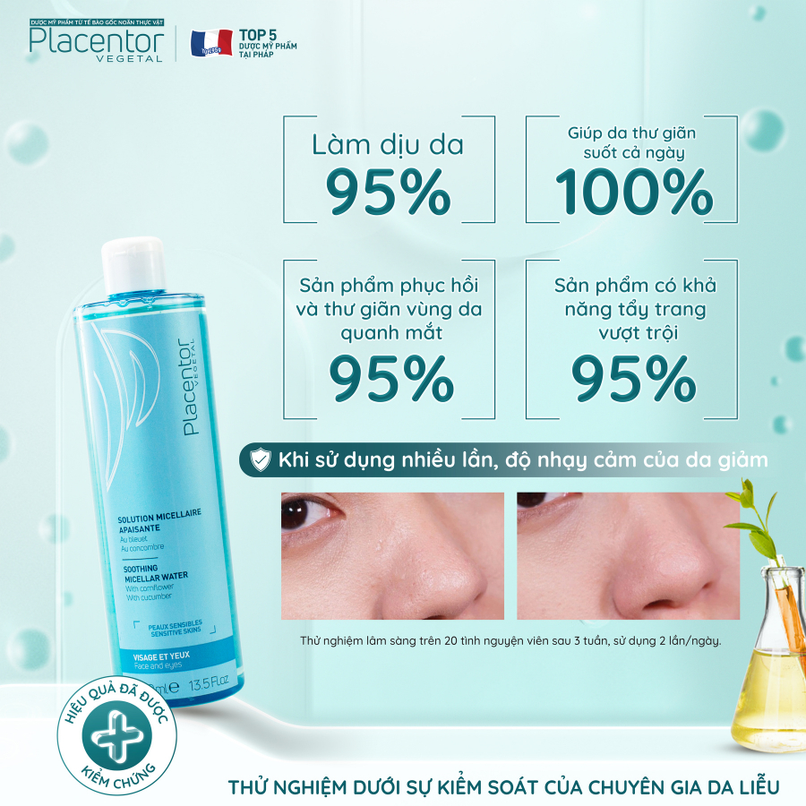 Bộ đôi nước tẩy trang dành cho mọi loại da Placentor Micellar Water