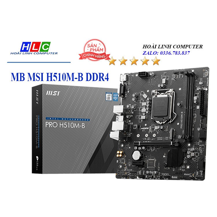 COMBO. Mainboard MSI PRO H510M-B chính hãng