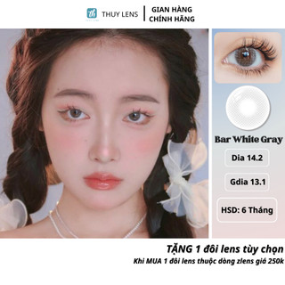 Kính áp tròng THÚY LENS cho mắt cận màu xám tự nhiên Bar Light Gray độ cận từ 0 - 8
