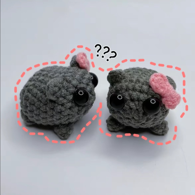 móc khoá len chuột hamster buồn meme