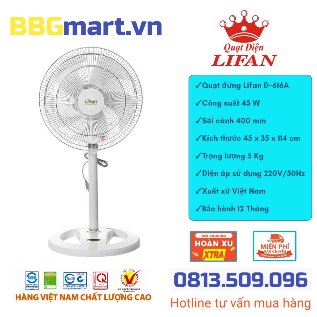 Quạt đứng lồng XI Lifan Đ-616A