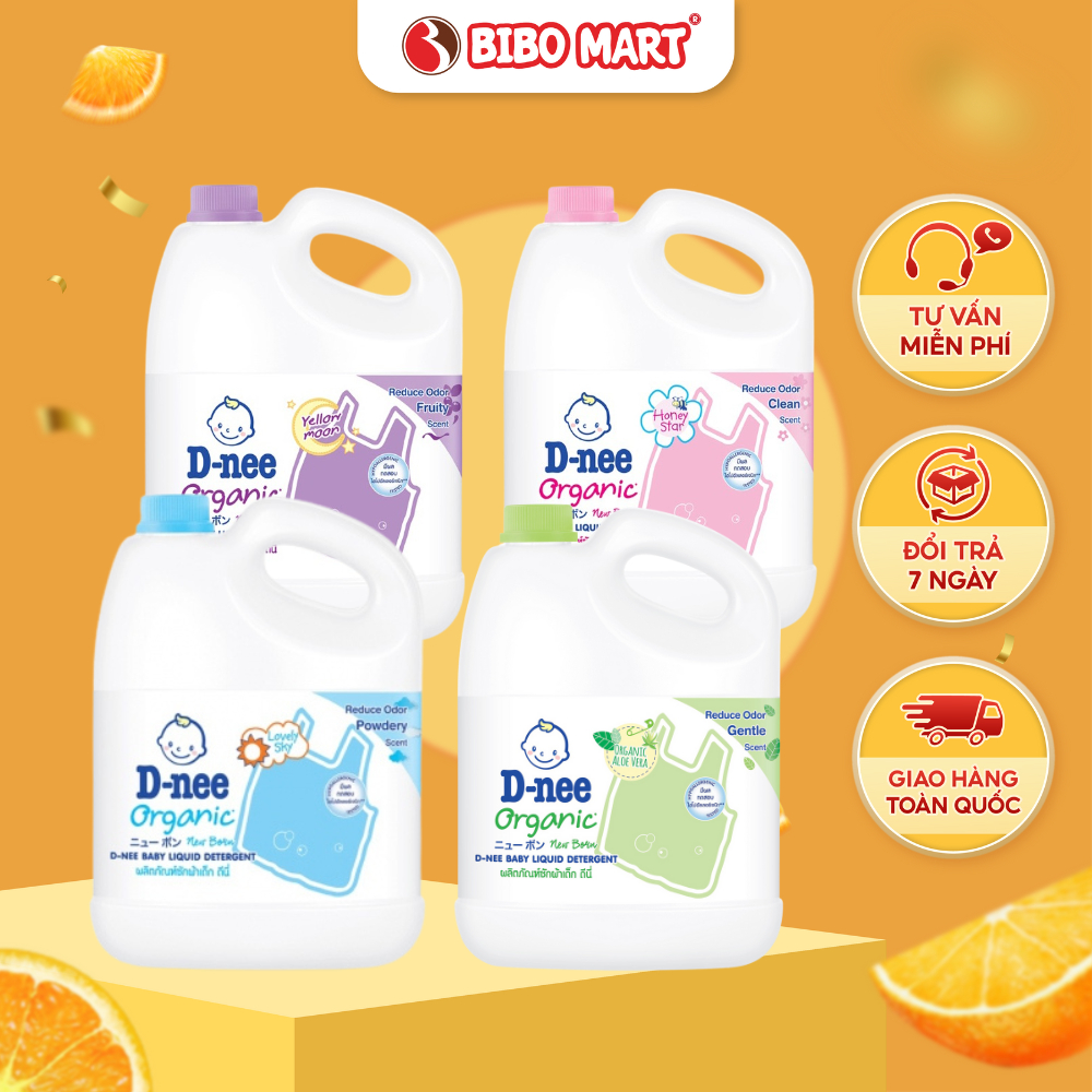 Nước Giặt Quần Áo Em Bé Dnee Nước Giặt Xả Thơm Nhẹ Dịu An Toàn Cho Làn Da Trẻ Em 2800 3000ML - Bibo Mart