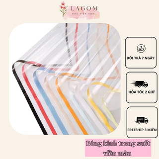 Giấy Gói Hoa Mika Bóng Kính Viền Các Màu Khổ 58*58. Không Thấm Nước. Màu Sắc Đa Dạng. Nội Bật