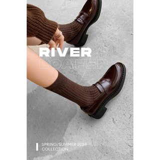 ENSO - Giày Loafer Da Thật RIVER Màu Đen