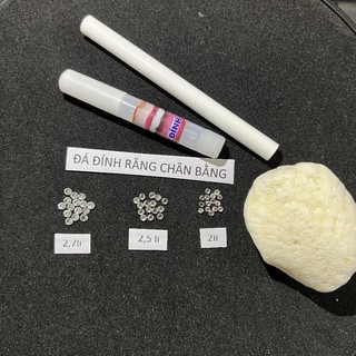 [mua 1 tặng1] combo 35 Viên Đá Đính Răng tặng kèm keo dán và bút - đá chân bằng