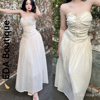 Đầm Nữ Cúp Ngực Đi Biển Dáng Dài Thiết Kế Cột Dây Rút Xinh Xắn - Đầm Váy Maxi Đi Biển 5 Màu EDA