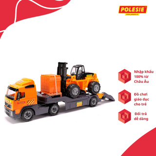 Đồ Chơi Xe Tải Đầu Kéo Chở Xe Nâng Volvo PT30 36889 Polesie Kích Thích Phát Triển Trí Tưởng Tượng