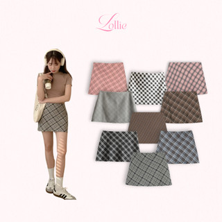 LOLLIE STUDIO - Chân váy mini plaid skirt TKC23 chân váy ngắn ôm kẻ nhiều màu thiết kế năng động thể thao