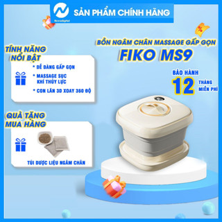 Bồn ngâm chân massage gấp gọn FIKO MS9 - Tặng túi thảo mộc ngâm chân + ổ cắm chống giật