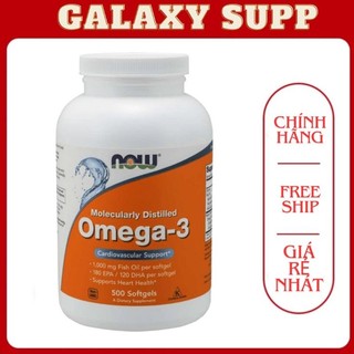 Thực Phẩm Bổ Sung Dầu Cá Now Omega 3 Tăng Cường Trí Nhớ Hỗ Trợ Tim Mạch Giảm Mỏi Mắt - 500 Viên