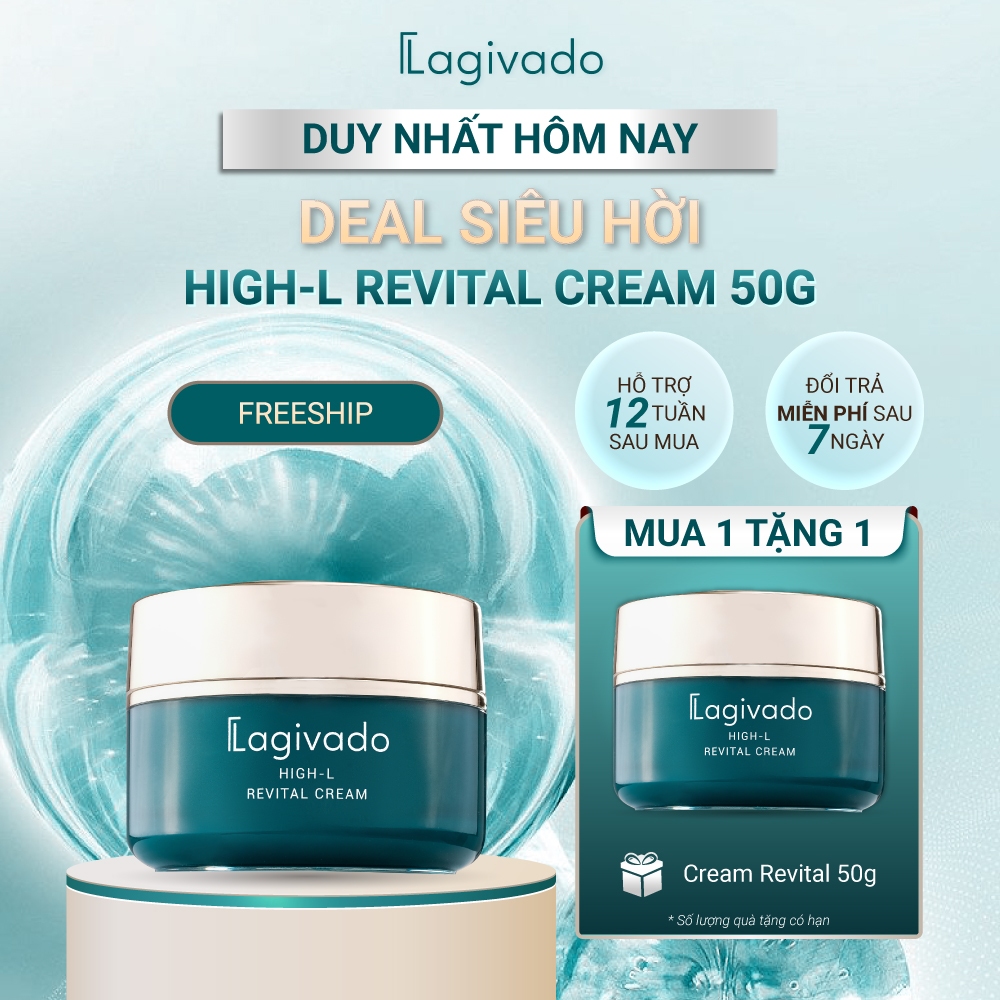 Kem dưỡng trắng và trẻ hóa da Lagivado High-L Revital Cream với Fragaria vesca 51,4% - 50 g