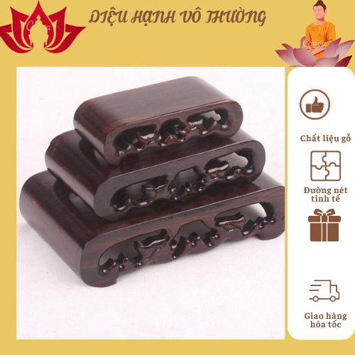 Đôn gỗ hình chữ nhật, đế gỗ đặt tượng, đôn cuốn thư gỗ gụ để đặt tượng phật các kích thướcew