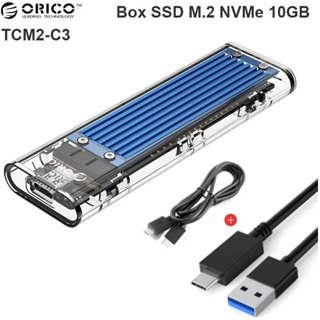 Box SSD M2 Trong Suốt Hiệu ORICO, Chuyển M.2 SATA/M2 NVME thành ổ cứng di động Type C |TCM2F-C3, TCM2-C3-BL