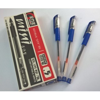 Bút viết gel nước mini mực xanh / tím / đỏ / đen ngòi 0.5mm