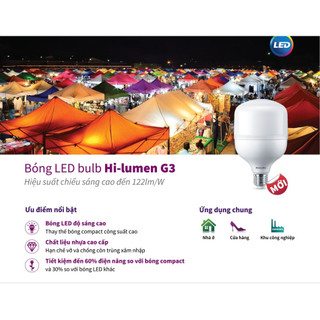 Bóng đèn Philips trụ TForce siêu sáng HB E27 (22W) (01 bóng/hộp) [HÀNG CHÍNH HÃNG]