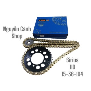 Nhông sên dĩa YBN màu đen và vàng dành cho Sirius 110