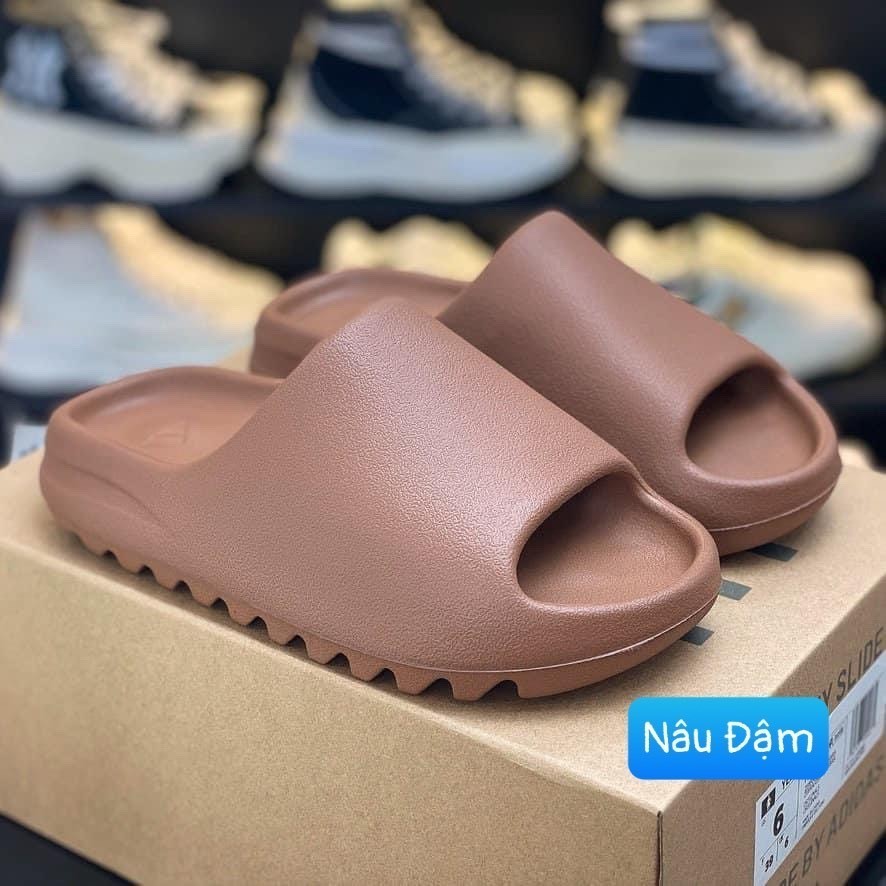 Dép YZ Slide vân nhám đế cao nam nữ, dép đúc Adidas bản giới hạn, dép bánh mì cao cấp unisex