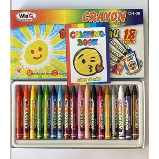 Bút sáp thơm / bút sáp màu thơm / bút tô màu / sáp màu 18 màu win q crayon cr 08 / cr-08 / cr08