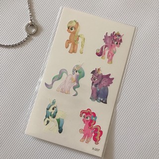 Combo 6 tấm hình xăm dán công chúa kì lân 10x6cm
