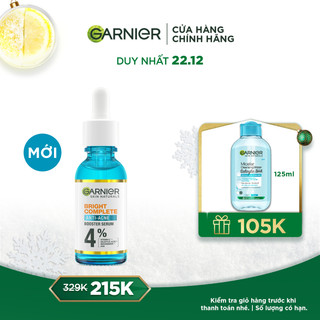 Dưỡng chất cho da dầu mụn Garnier Bright Complete Anti-Acnes Booster Serum 4%