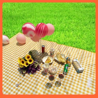 Thảm picnic vải trải cỏ đi dã ngoại caro phông nền chụp ảnh đẹp, bạt cắm trại đi chơi du lịch gấp gọn chống nước giá rẻ