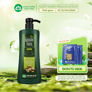 {MỚI} Dầu gội dược liệu Nguyên Xuân Xanh dưỡng tóc 600ml - Tặng thêm 10% thể tích giá không đổi