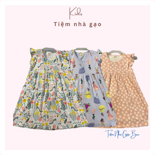 Váy cánh tiên bé gái Tiệm Nhà Gạo Bae chất liệu cotton xuất dư họa tiết đáng yêu điệu đà 8-18kg