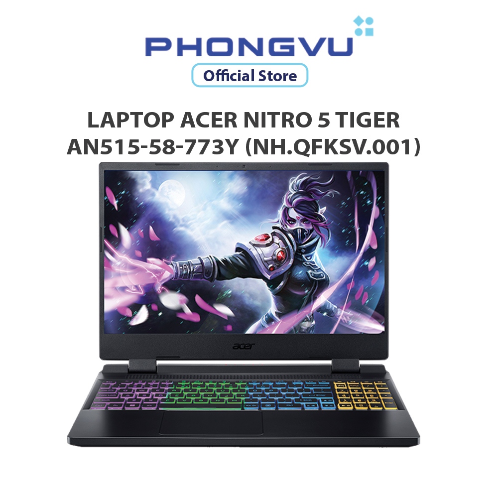 Laptop Acer Nitro 5 Tiger AN515-58-773Y (i7-12700H) (NH.QFKSV.001) (Đen) - Bảo hành 12 tháng