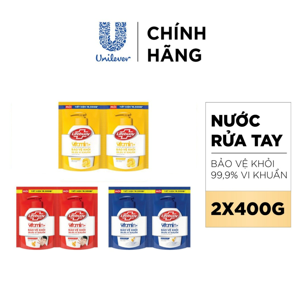Nước rửa tay sạch khuẩn Lifebuoy Túi 400G | BigBuy360 - bigbuy360.vn