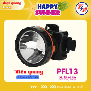 Đèn Pin Đội Đầu Điện Quang ĐQ PFL13 R BLO ( Pin Sạc, Đen - Cam, 1W, Ánh sáng trắng )