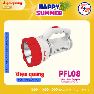 Đèn Pin LED Điện Quang ĐQ PFL08 R ( Pin Sạc, 1.5W, Ánh sáng trắng )