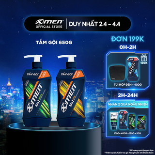 Tắm gội 2 trong 1 Xmen 2in1 650g - 2 mùi hương nước hoa thơm lâu và sạch sâu