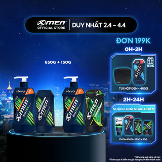 Combo Tắm Gội Xmen Wood 2in1 650g + Dầu Gội X-Men Amazon Hunt 150g/Wood 150g
