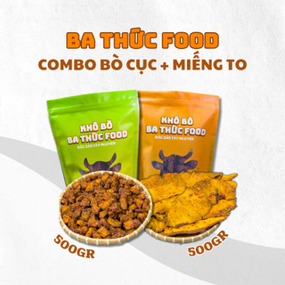 Combo 500gram bò cục + 500gram bò miếng ba thức food chuẩn đặc sản tây nguyên