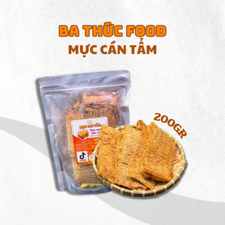 Khô mực cán tẩm gia vị kèm tương ớt loại 180G từ Ba THỨC FOOD