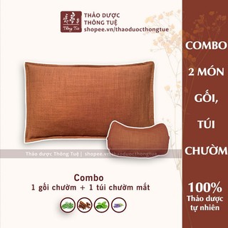 Túi chườm nóng thảo dược  2 món Gối chườm + Chườm mắt  