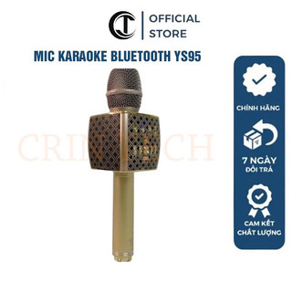 MIC KARAOKE BLUETOOTH YS95 - MICRO KHÔNG DÂY CAO CẤP - LIVESTREAM - ÂM THANH SỐNG ĐỘNG - THẺ NHỚ - GHI ÂM