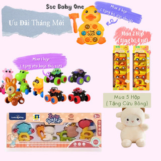 Bộ Đồ Chơi Gặm Nướu Baby Rattles 5 Món Cho Bé Trai Bé Gái