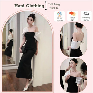 váy maxi đen dáng dài trễ vai dự tiệc siêu xinh-Hàng cao cấp-đầm đen lệch vai dự tiệc sang chảnh