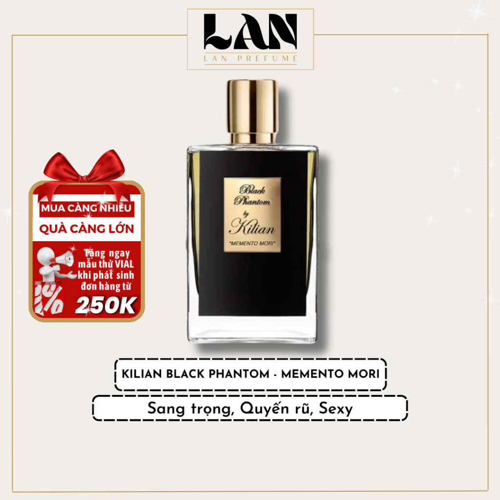 10ml Nước Hoa Unisex Nam Nữ Black Phantom Memento Mori Edp| Ngọt Ngào Cuốn Hút Như Socola