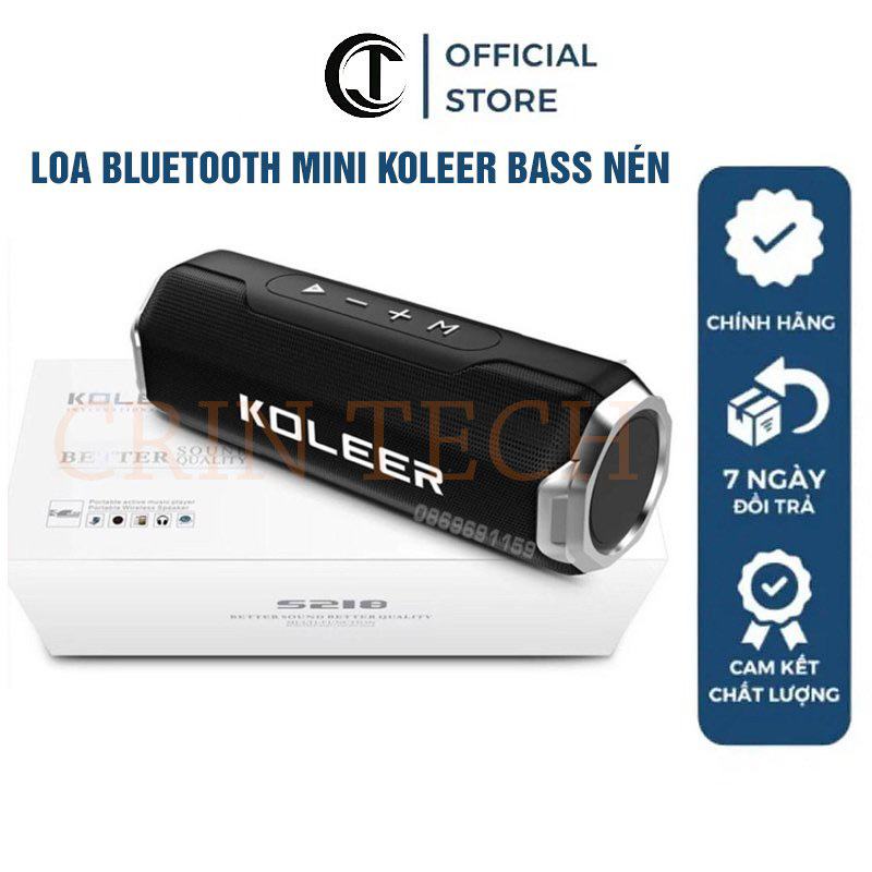 LOA BLUETOOTH MINI KOLEER BASS NÉN KHOẺ CÔNG SUẤT 120 DB - BH 12 THÁNG