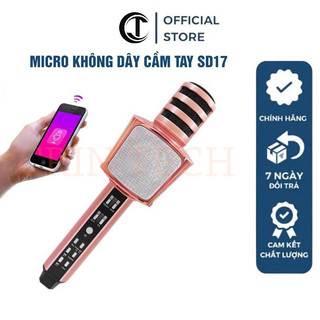 ⚡FREE SHIP⚡ MICRO Không Dây Cầm Tay SD17 - Micro Karaoke bluetooth mini [ Bảo Hành 6 Tháng ]