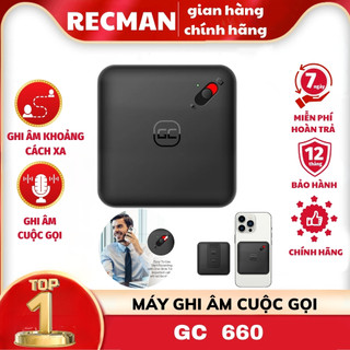 Máy ghi âm REMAN GC660 ghi âm cuộc gọi điện thoại thông minh, ghi liên tục trong 10 giờ, giảm tiếng ồn thông minh bh 12t