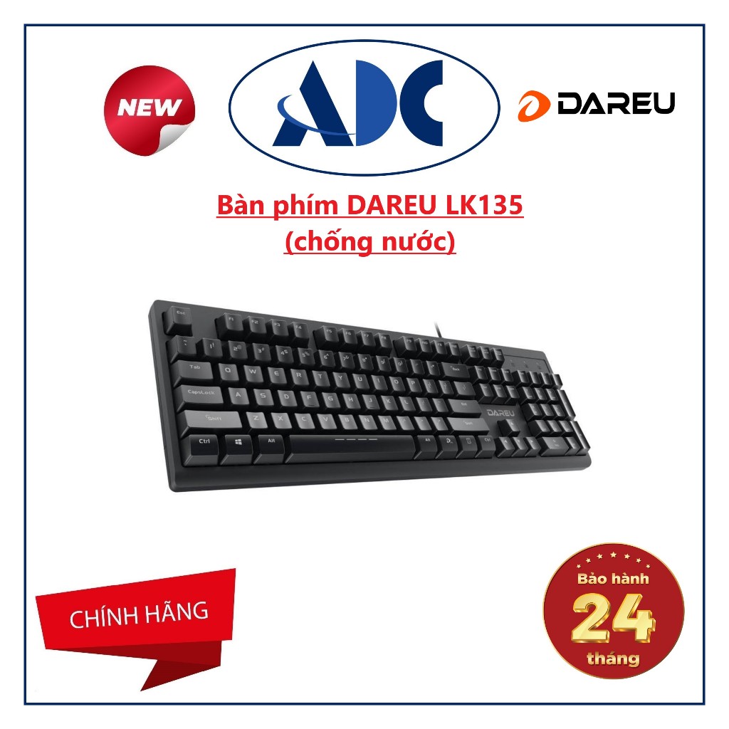 Bàn phím DAREU LK135 (chống nước) - Chính hãng - BH 24T