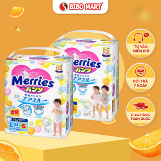 Tã Bỉm Quần Merries Nội Địa Nhật Cao Cấp Thấm Hút Lưng Chun Co Dãn M58 L44 XL38 XXL26 - Bibo Mart 