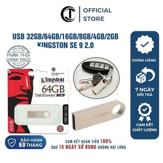 USB 32gb/64gb/16gb/8gb/4gb/2gb kingston SE 9 2.0 thiết kế nhỏ gọn, vỏ kim loại chống nước karpino
